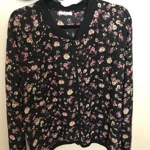 🍀 Lightweight floral bomber jacket